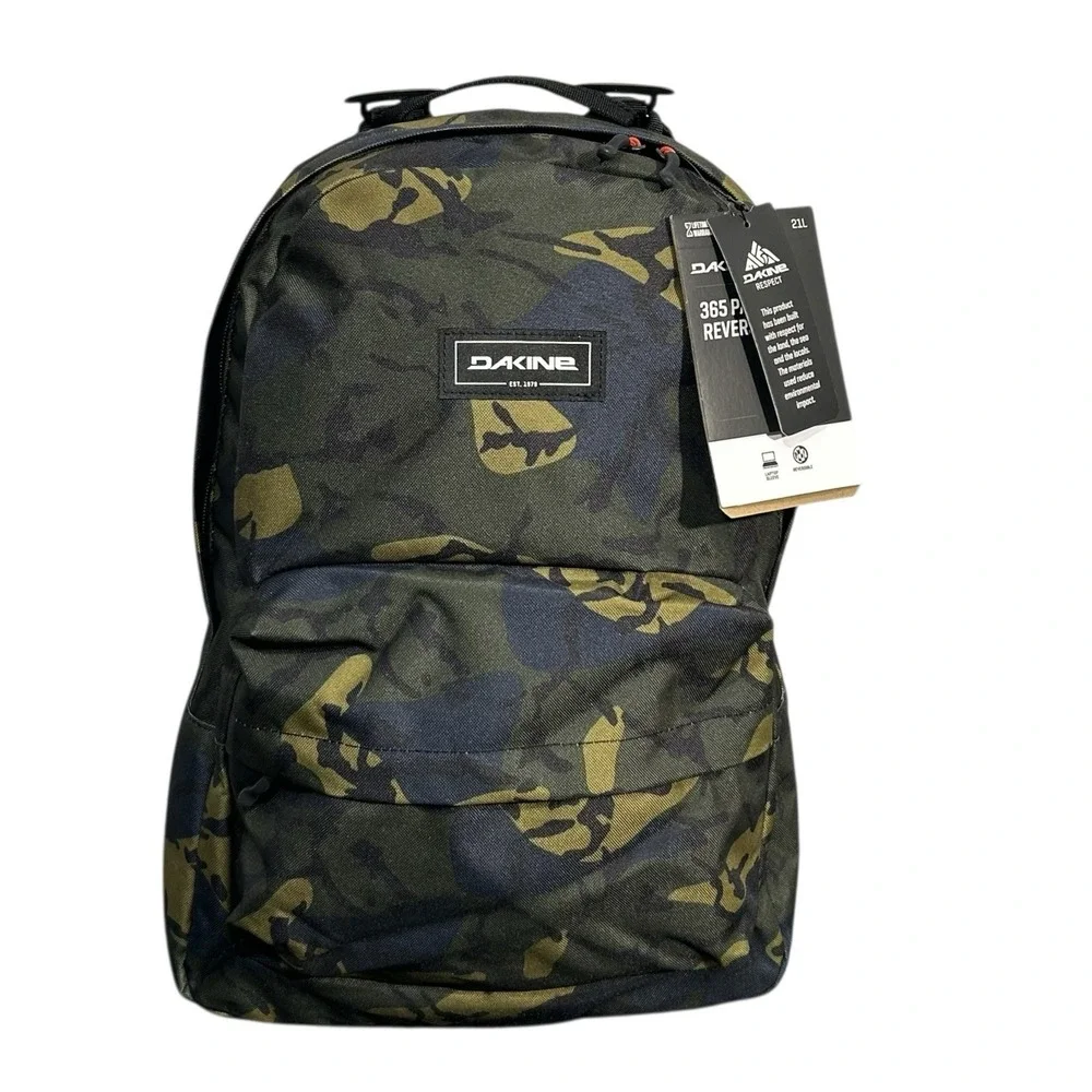Dakine 365 Pack Reversible Backpack 21L Cascade Camo Print 18X12X8 Laptop Sleeve